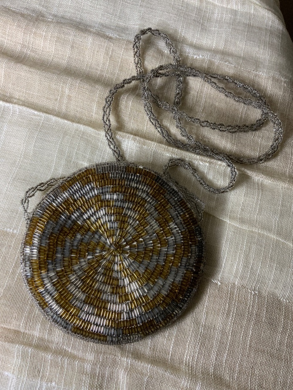 Vintage Victory Hand-Beaded Evening Purse